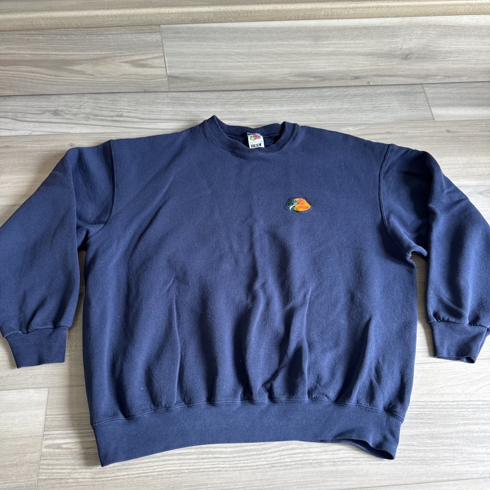 Vintage Bass Pro Shop Crewneck Sweatshirt Embroidered Mens Sz XL Navy Blue